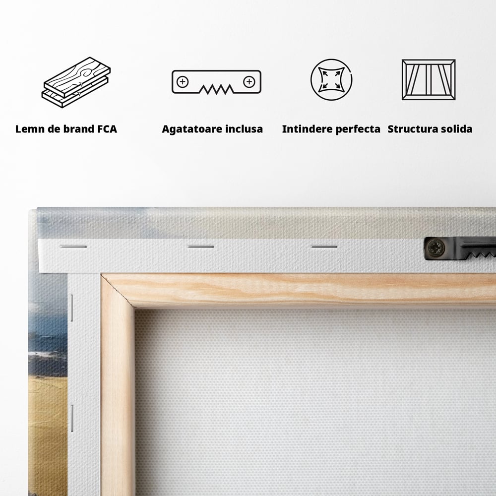 Tablou Canvas Premium LuxCanva® A1637, Adancul Marii ,  Room, Abstract, Plaja, Dormitor, Culori Vibrante