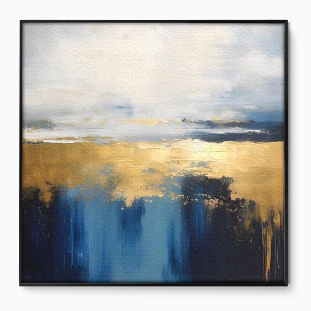 Tablou Canvas Premium LuxCanva® A1637, Adancul Marii ,  Room, Abstract, Plaja, Dormitor, Culori Vibrante