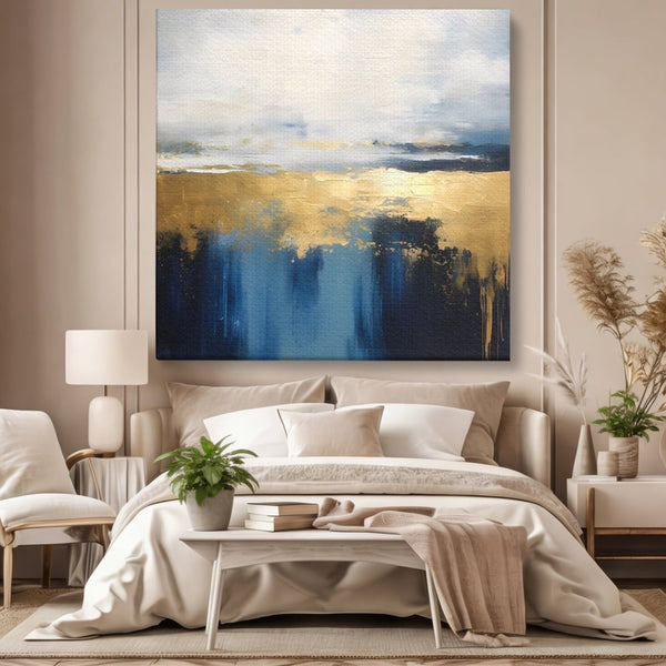 Tablou Canvas Premium LuxCanva® A1637, Adancul Marii ,  Room, Abstract, Plaja, Dormitor, Culori Vibrante