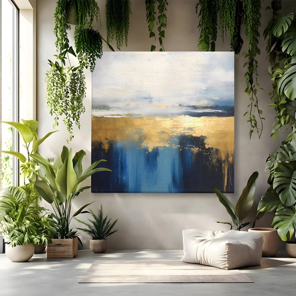 Tablou Canvas Premium LuxCanva® A1637, Adancul Marii ,  Room, Abstract, Plaja, Dormitor, Culori Vibrante