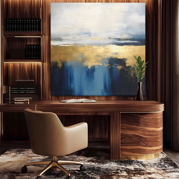 Tablou Canvas Premium LuxCanva® A1637, Adancul Marii ,  Room, Abstract, Plaja, Dormitor, Culori Vibrante