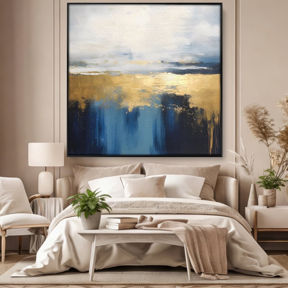 Tablou Canvas Premium LuxCanva® A1637, Adancul Marii ,  Room, Abstract, Plaja, Dormitor, Culori Vibrante