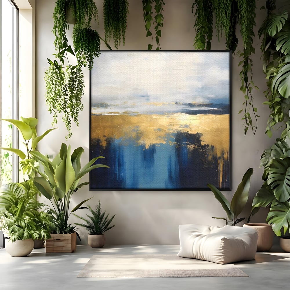 Tablou Canvas Premium LuxCanva® A1637, Adancul Marii ,  Room, Abstract, Plaja, Dormitor, Culori Vibrante