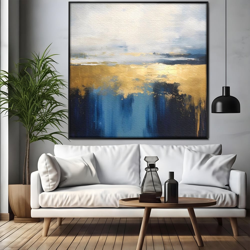 Tablou Canvas Premium LuxCanva® A1637, Adancul Marii ,  Room, Abstract, Plaja, Dormitor, Culori Vibrante
