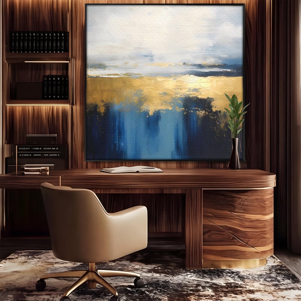 Tablou Canvas Premium LuxCanva® A1637, Adancul Marii ,  Room, Abstract, Plaja, Dormitor, Culori Vibrante