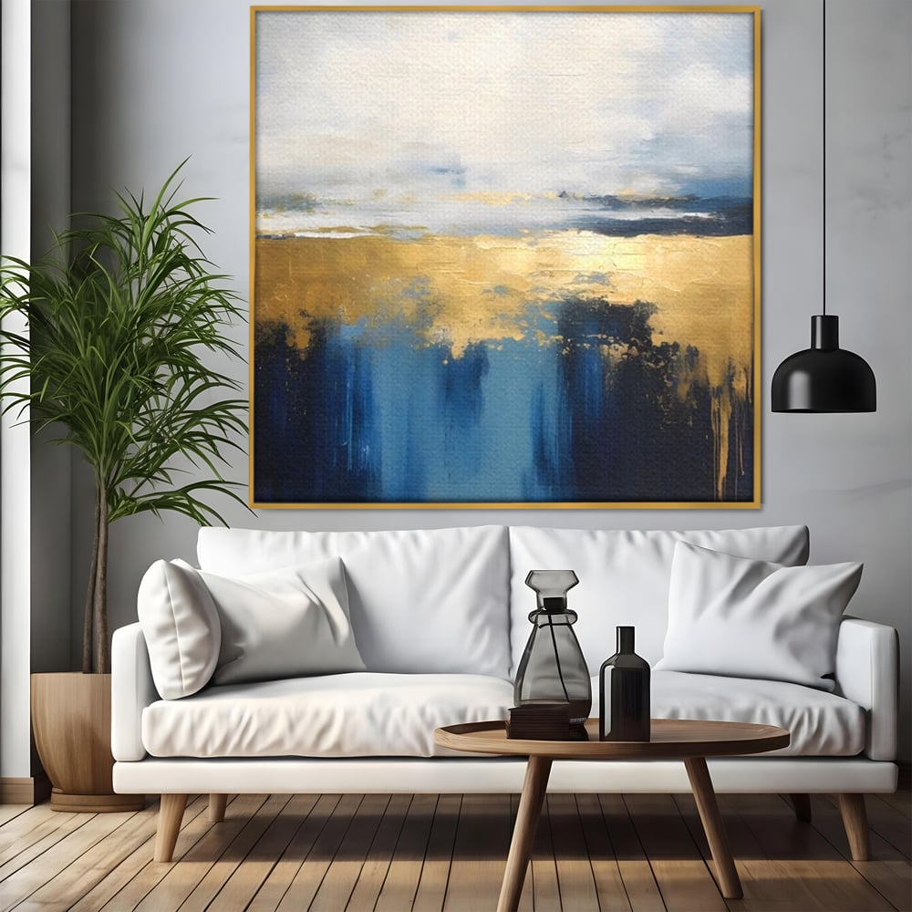 Tablou Canvas Premium LuxCanva® A1637, Adancul Marii ,  Room, Abstract, Plaja, Dormitor, Culori Vibrante