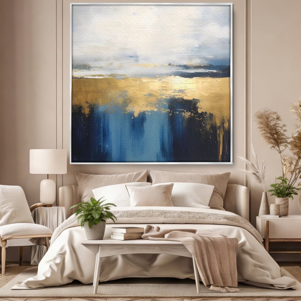 Tablou Canvas Premium LuxCanva® A1637, Adancul Marii ,  Room, Abstract, Plaja, Dormitor, Culori Vibrante