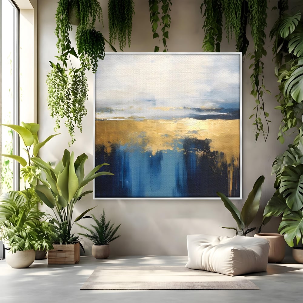 Tablou Canvas Premium LuxCanva® A1637, Adancul Marii ,  Room, Abstract, Plaja, Dormitor, Culori Vibrante