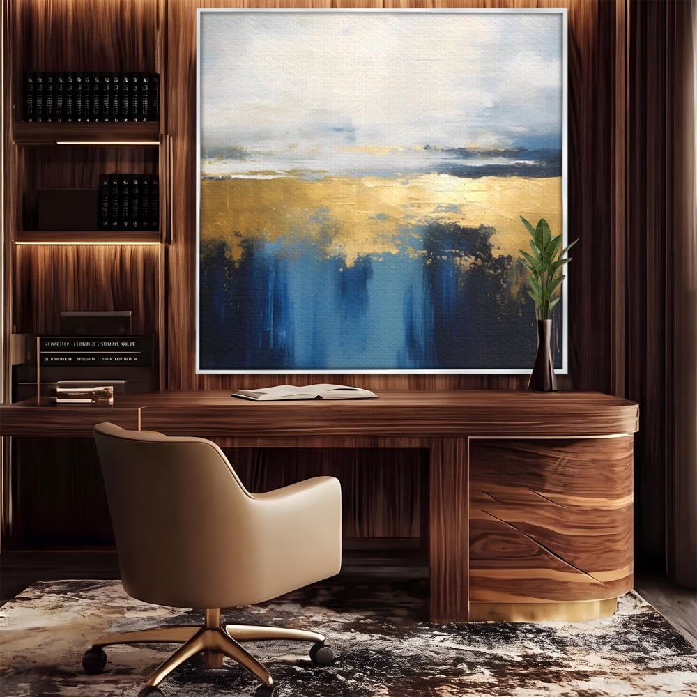 Tablou Canvas Premium LuxCanva® A1637, Adancul Marii ,  Room, Abstract, Plaja, Dormitor, Culori Vibrante