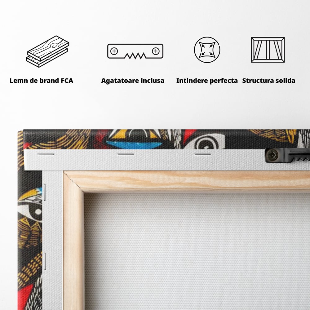 Leinwandbilder LuxCanva Premium Leinwandbilder® A1638, Dual View , Zimmer, Abstrakt, Farbiges Gesicht, Schlafzimmer, Lebendige Farben