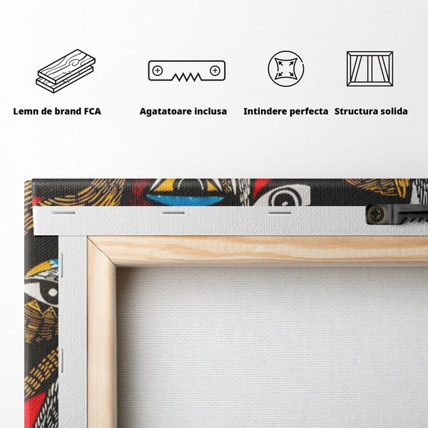 Leinwandbilder LuxCanva Premium Leinwandbilder® A1638, Dual View , Zimmer, Abstrakt, Farbiges Gesicht, Schlafzimmer, Lebendige Farben
