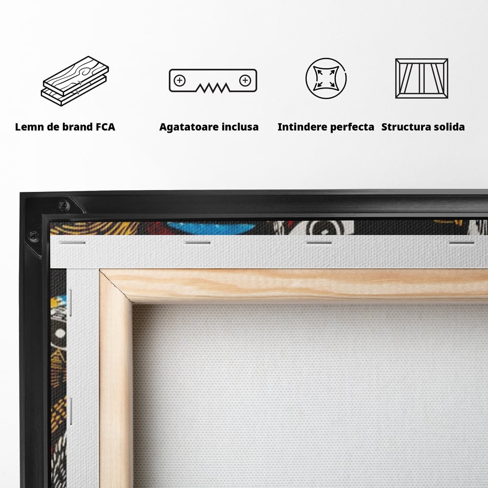 Leinwandbilder LuxCanva Premium Leinwandbilder® A1638, Dual View , Zimmer, Abstrakt, Farbiges Gesicht, Schlafzimmer, Lebendige Farben