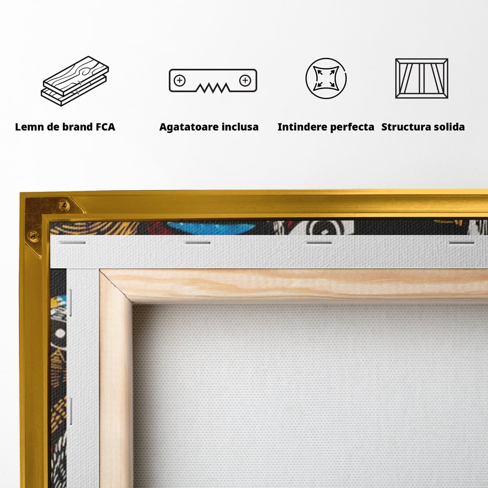 Leinwandbilder LuxCanva Premium Leinwandbilder® A1638, Dual View , Zimmer, Abstrakt, Farbiges Gesicht, Schlafzimmer, Lebendige Farben