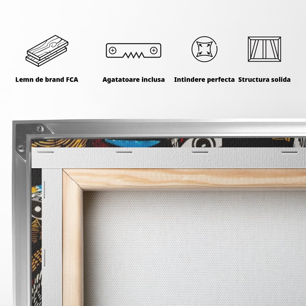 Leinwandbilder LuxCanva Premium Leinwandbilder® A1638, Dual View , Zimmer, Abstrakt, Farbiges Gesicht, Schlafzimmer, Lebendige Farben