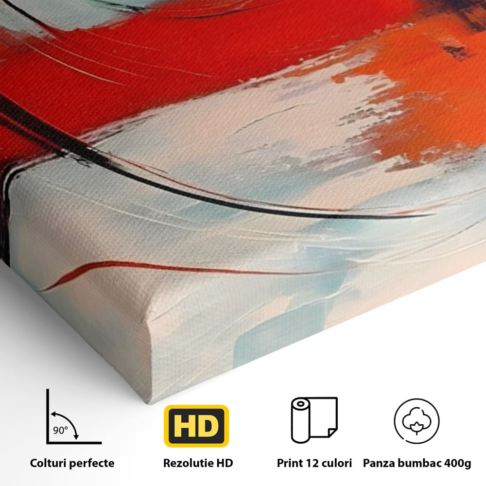 Tablou Canvas Premium LuxCanva® A1639, Viziune Abstracta , Room, Decorativ, Cromatic, Dormitor, Culori Vibrante