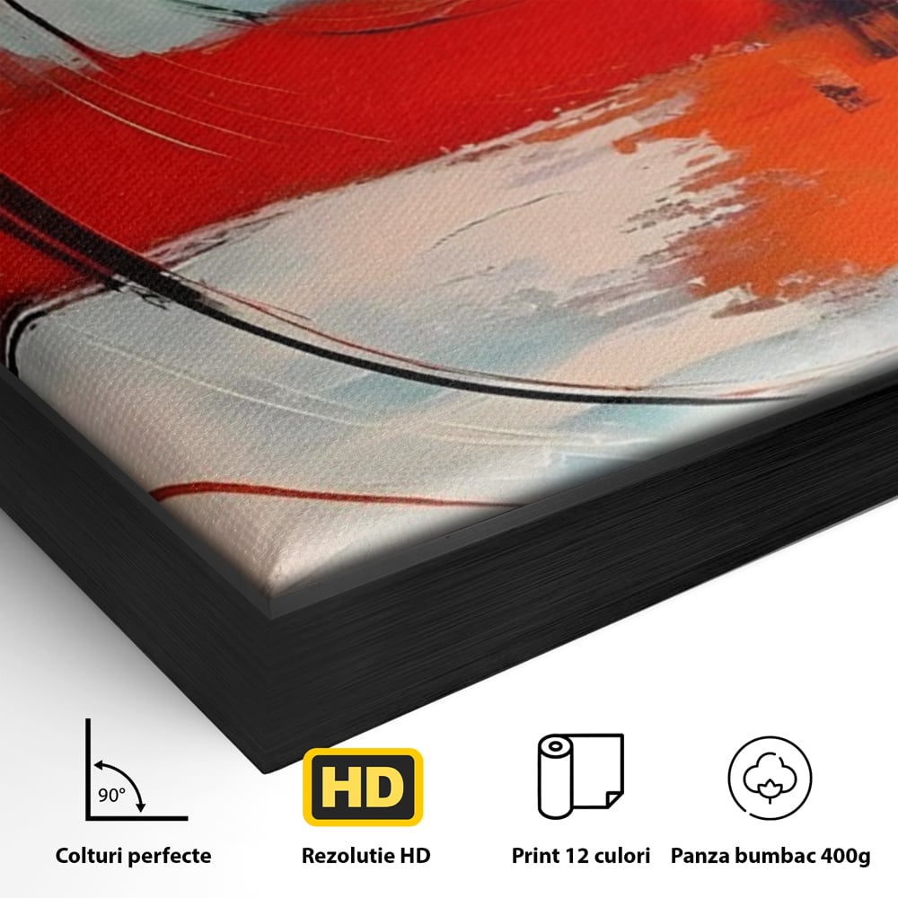 Tablou Canvas Premium LuxCanva® A1639, Viziune Abstracta , Room, Decorativ, Cromatic, Dormitor, Culori Vibrante
