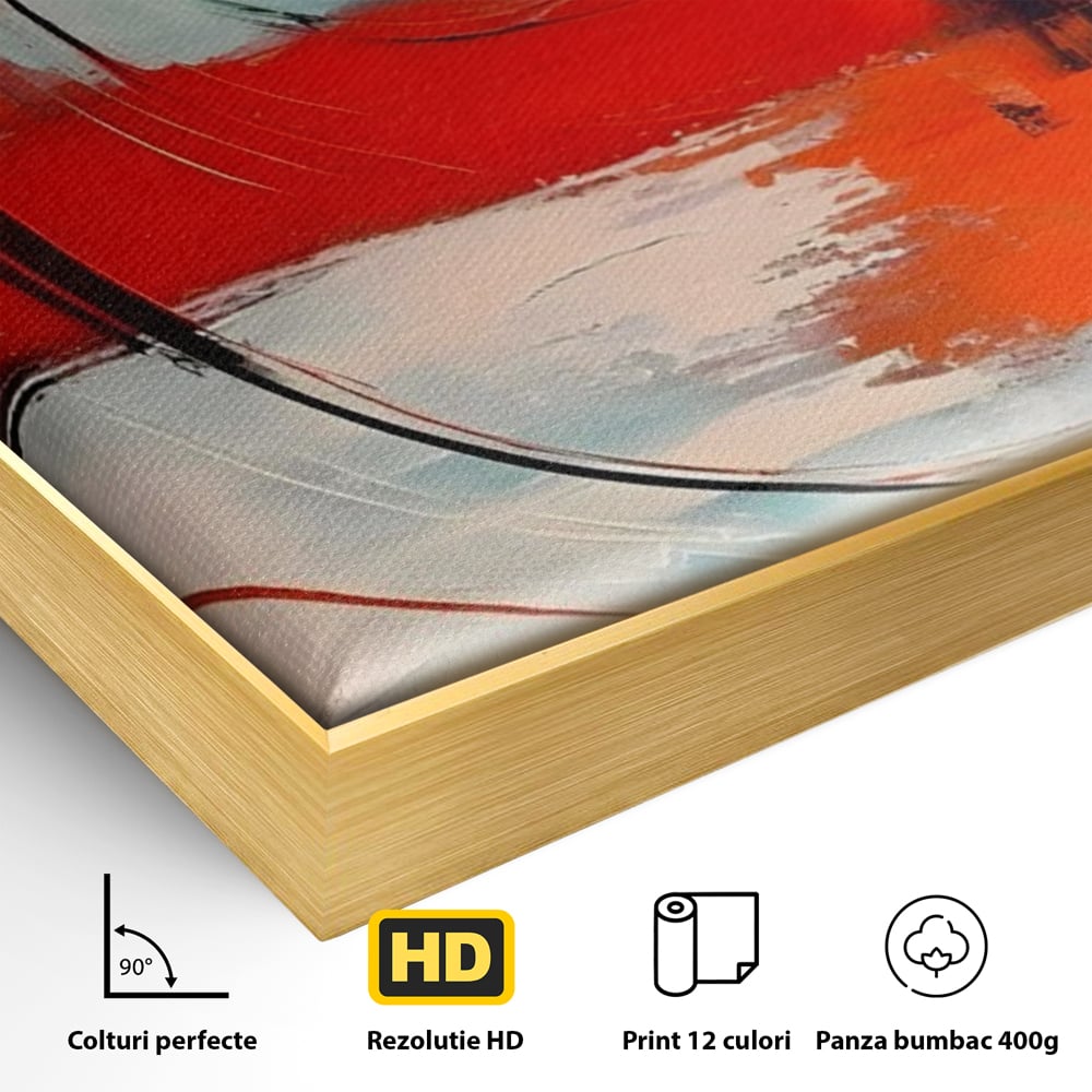 Tablou Canvas Premium LuxCanva® A1639, Viziune Abstracta , Room, Decorativ, Cromatic, Dormitor, Culori Vibrante
