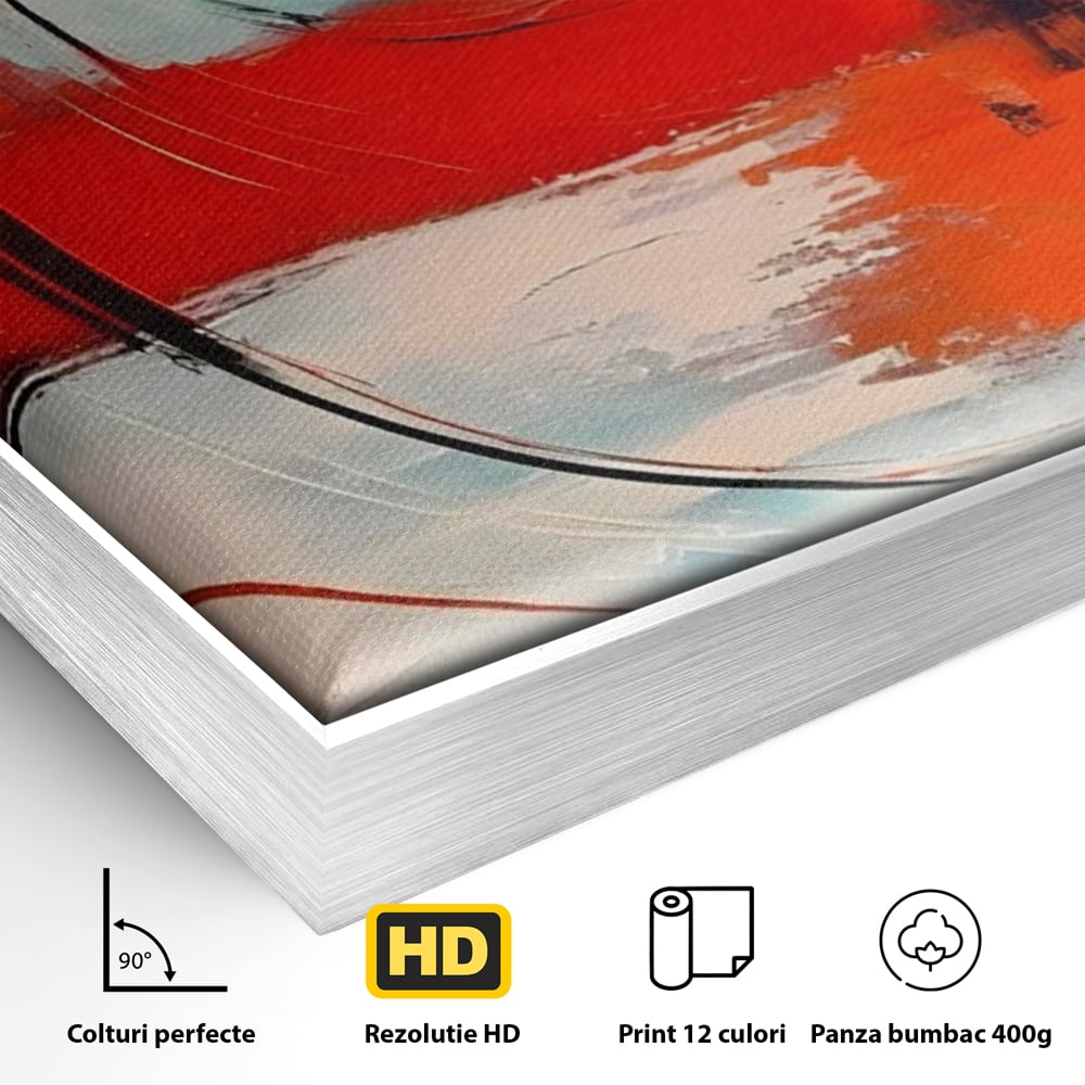 Tablou Canvas Premium LuxCanva® A1639, Viziune Abstracta , Room, Decorativ, Cromatic, Dormitor, Culori Vibrante