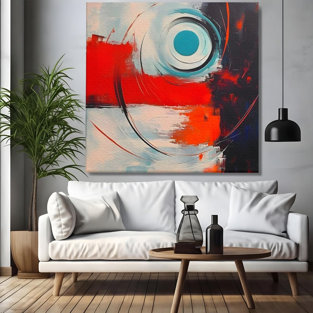 Tablou Canvas Premium LuxCanva® A1639, Viziune Abstracta , Room, Decorativ, Cromatic, Dormitor, Culori Vibrante
