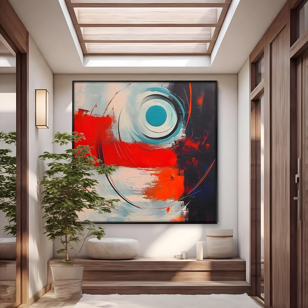 Tablou Canvas Premium LuxCanva® A1639, Viziune Abstracta , Room, Decorativ, Cromatic, Dormitor, Culori Vibrante