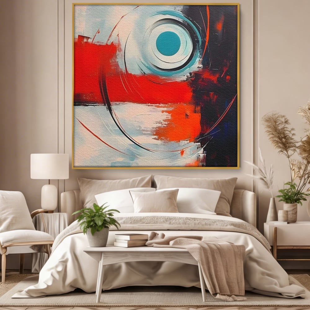 Tablou Canvas Premium LuxCanva® A1639, Viziune Abstracta , Room, Decorativ, Cromatic, Dormitor, Culori Vibrante