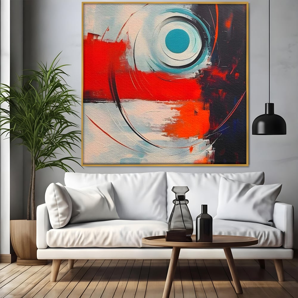 Tablou Canvas Premium LuxCanva® A1639, Viziune Abstracta , Room, Decorativ, Cromatic, Dormitor, Culori Vibrante