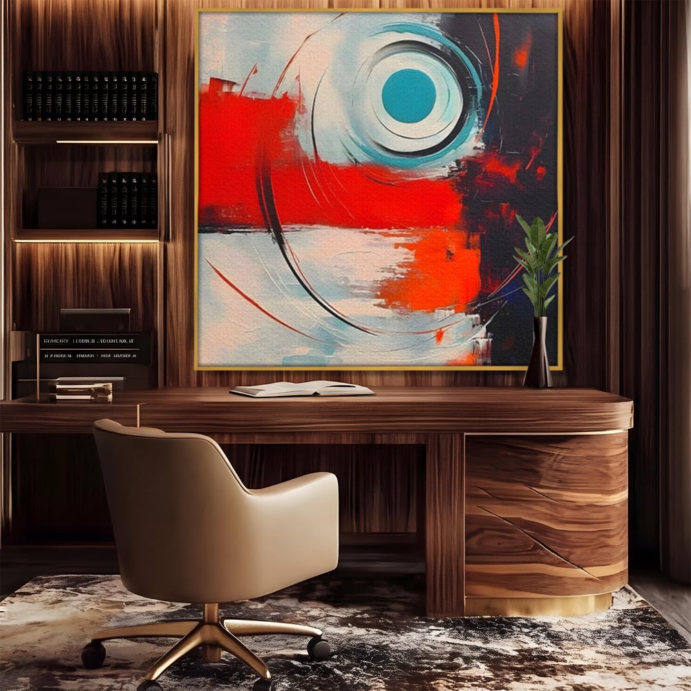 Tablou Canvas Premium LuxCanva® A1639, Viziune Abstracta , Room, Decorativ, Cromatic, Dormitor, Culori Vibrante