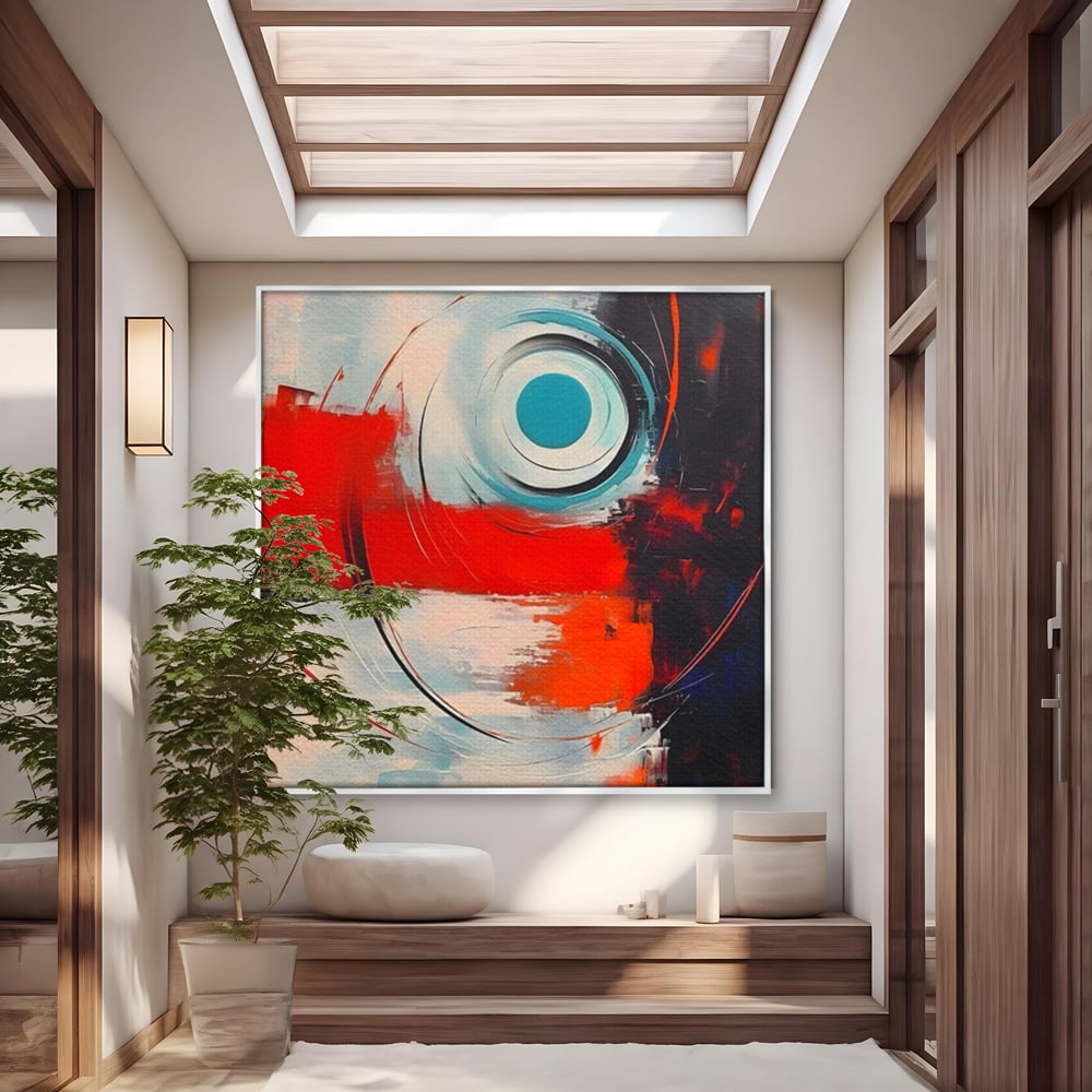 Tablou Canvas Premium LuxCanva® A1639, Viziune Abstracta , Room, Decorativ, Cromatic, Dormitor, Culori Vibrante