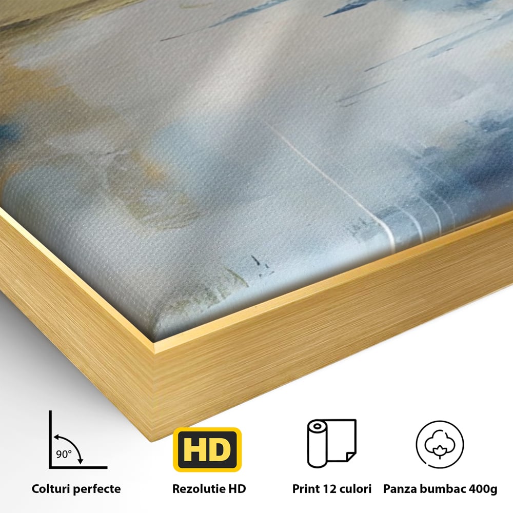 Tablou Canvas Premium LuxCanva® A1641, Rasarit Abstract , Room, Decorativ, Cer, Peisaj, Sentimente, Dormitor, Culori Vibrante