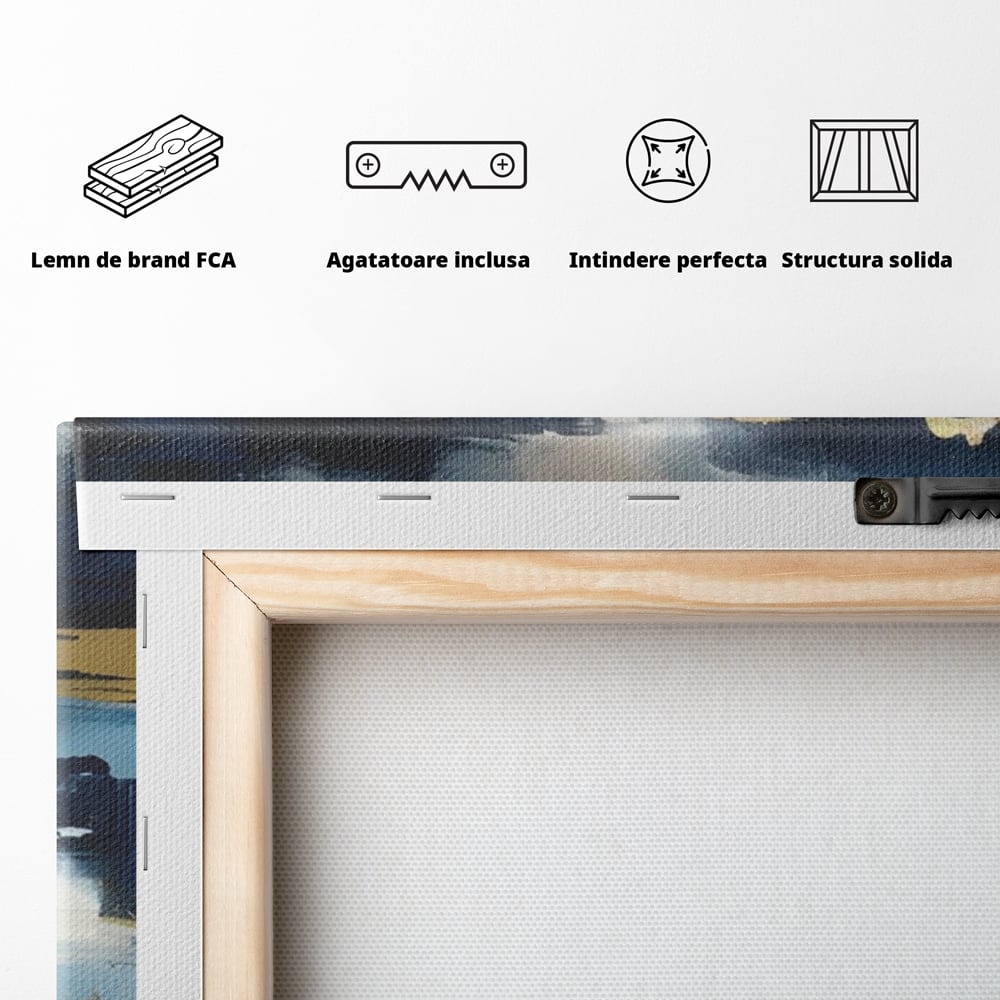 Tablou Canvas Premium LuxCanva® A1641, Rasarit Abstract , Room, Decorativ, Cer, Peisaj, Sentimente, Dormitor, Culori Vibrante