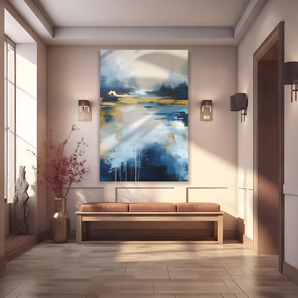 Tablou Canvas Premium LuxCanva® A1641, Rasarit Abstract , Room, Decorativ, Cer, Peisaj, Sentimente, Dormitor, Culori Vibrante