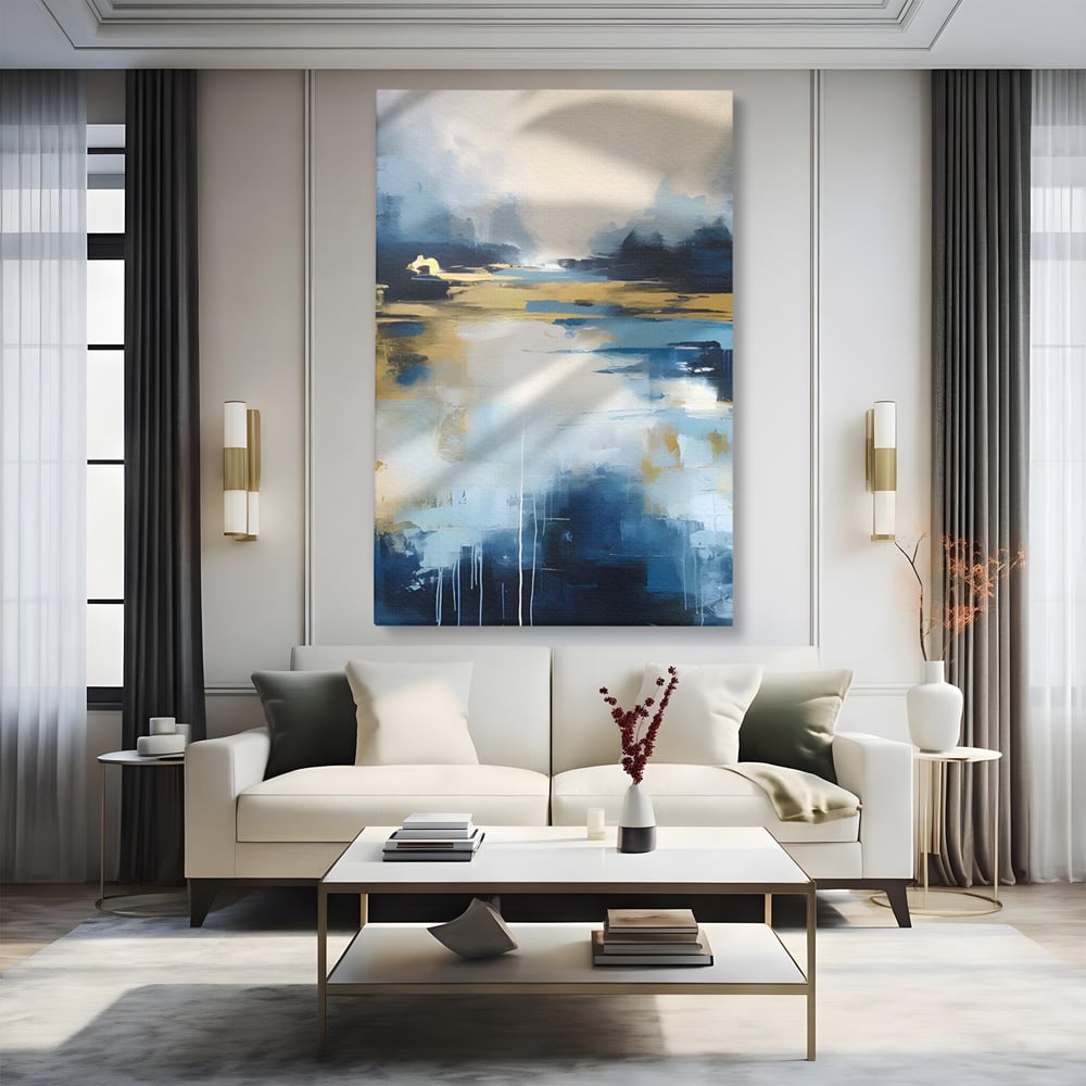 Tablou Canvas Premium LuxCanva® A1641, Rasarit Abstract , Room, Decorativ, Cer, Peisaj, Sentimente, Dormitor, Culori Vibrante