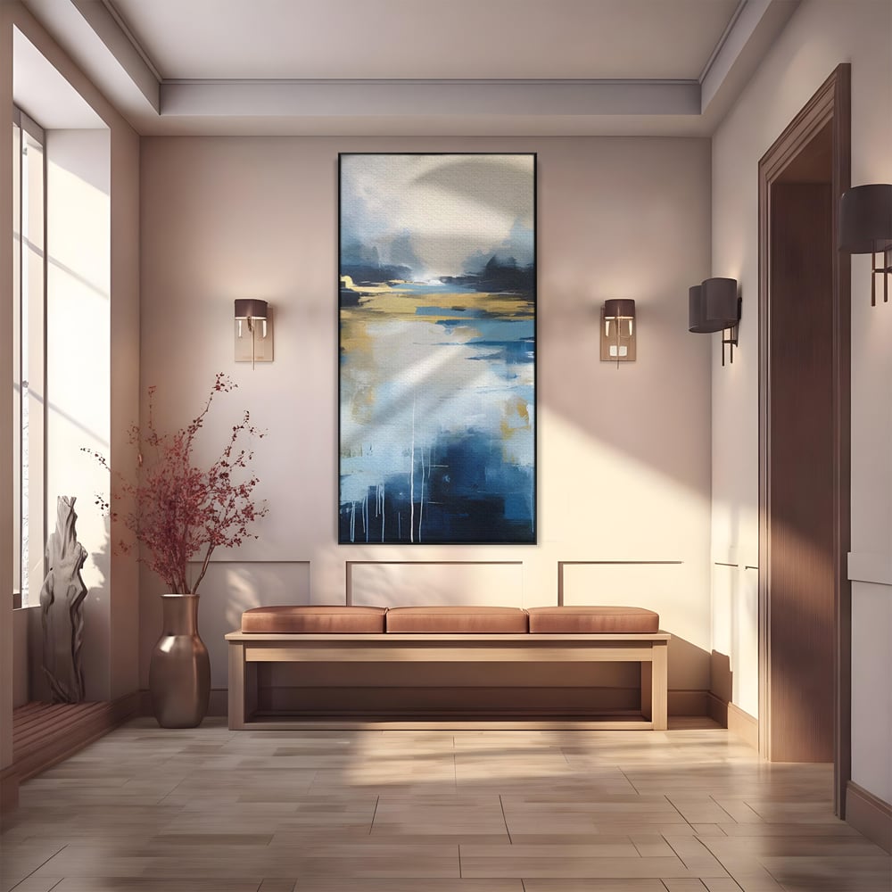 Tablou Canvas Premium LuxCanva® A1641, Rasarit Abstract , Room, Decorativ, Cer, Peisaj, Sentimente, Dormitor, Culori Vibrante