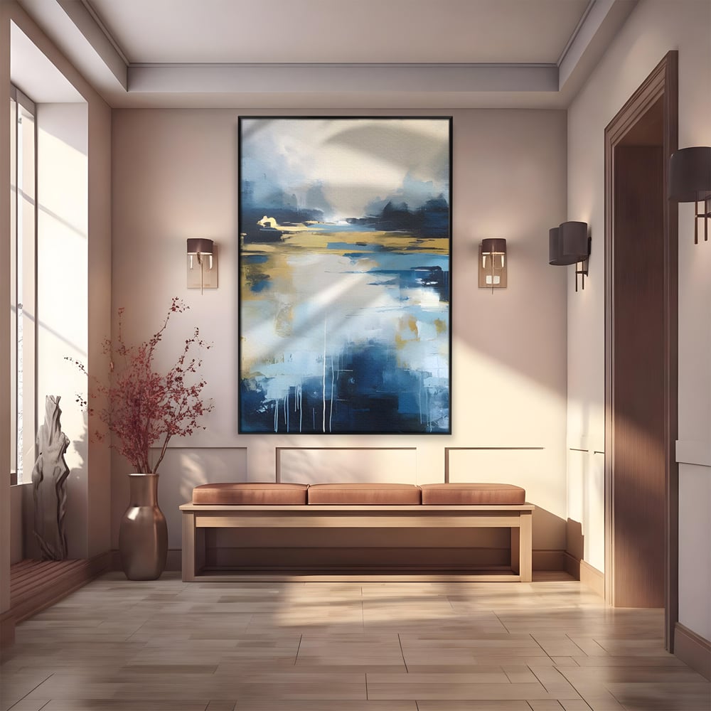 Tablou Canvas Premium LuxCanva® A1641, Rasarit Abstract , Room, Decorativ, Cer, Peisaj, Sentimente, Dormitor, Culori Vibrante