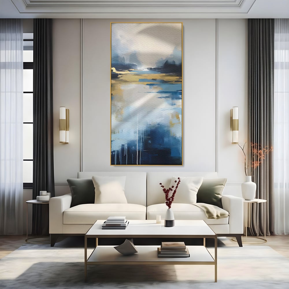 Tablou Canvas Premium LuxCanva® A1641, Rasarit Abstract , Room, Decorativ, Cer, Peisaj, Sentimente, Dormitor, Culori Vibrante