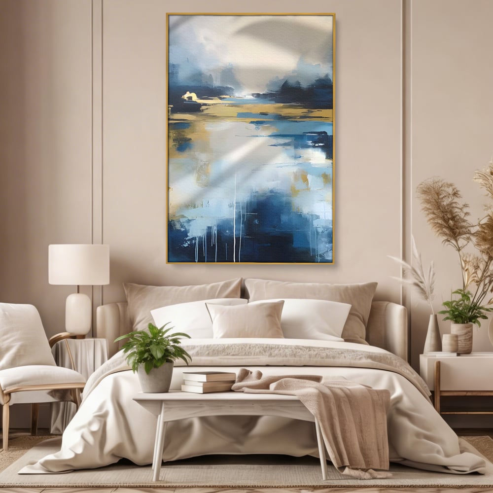 Tablou Canvas Premium LuxCanva® A1641, Rasarit Abstract , Room, Decorativ, Cer, Peisaj, Sentimente, Dormitor, Culori Vibrante