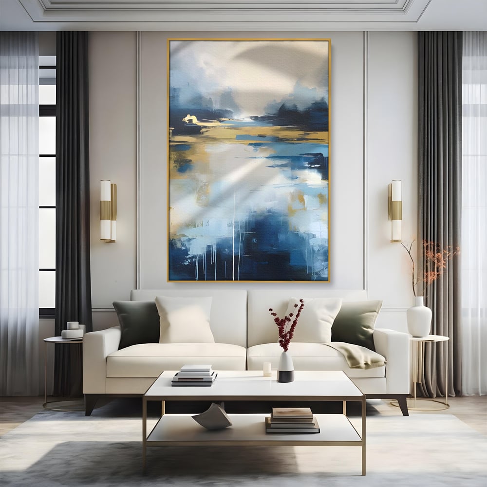 Tablou Canvas Premium LuxCanva® A1641, Rasarit Abstract , Room, Decorativ, Cer, Peisaj, Sentimente, Dormitor, Culori Vibrante