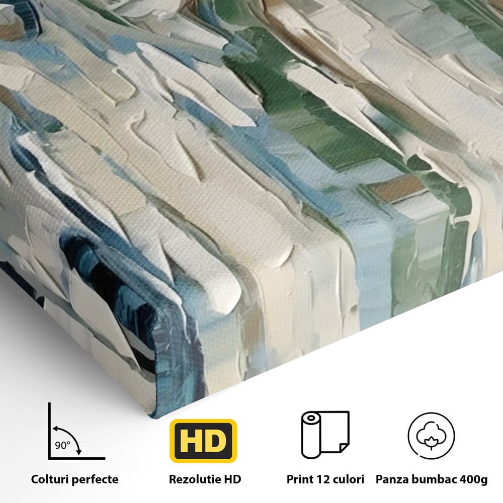 Tablou Canvas Premium LuxCanva® A1642, Poker Face , Living, Fete Abstracte, Pensulat, Oameni, Dormitor, Culori Vibrante