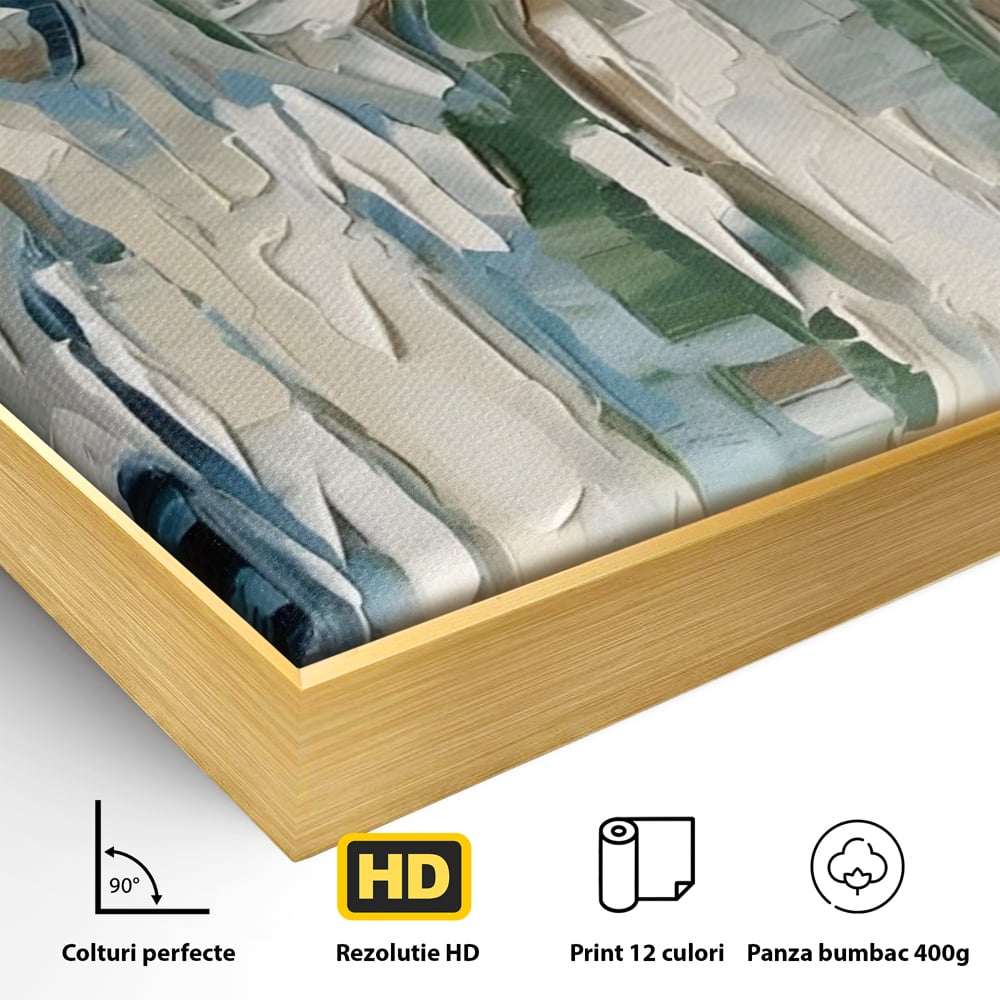 Tablou Canvas Premium LuxCanva® A1642, Poker Face , Living, Fete Abstracte, Pensulat, Oameni, Dormitor, Culori Vibrante