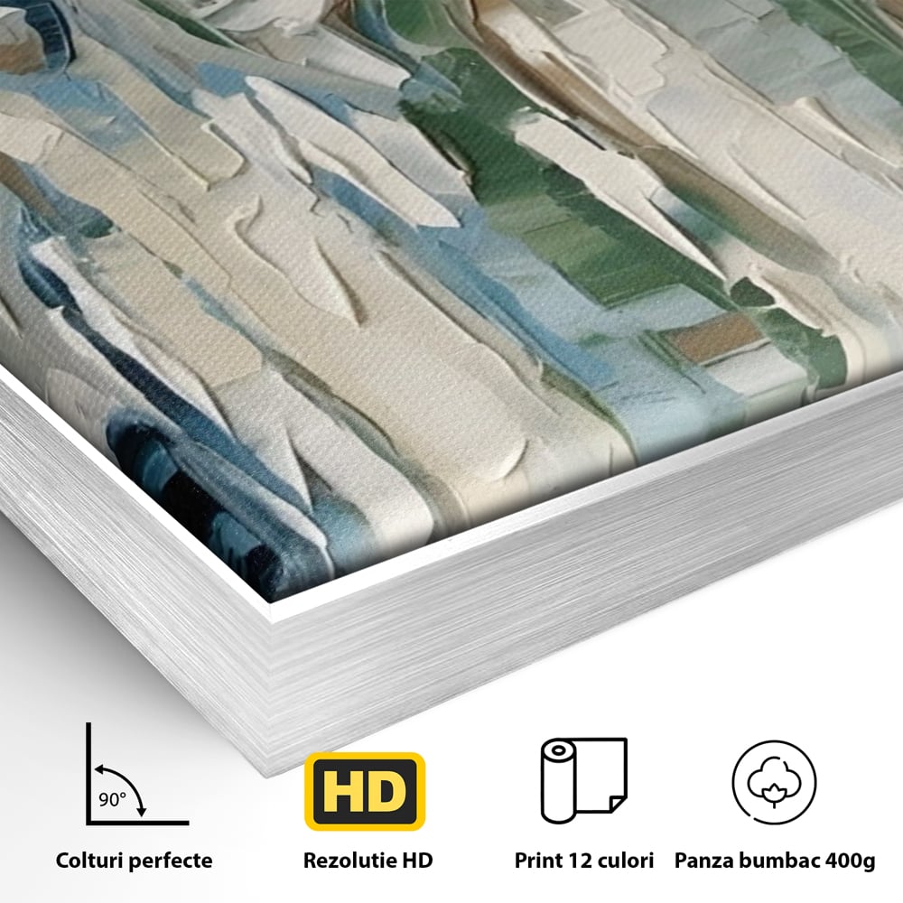 Tablou Canvas Premium LuxCanva® A1642, Poker Face , Living, Fete Abstracte, Pensulat, Oameni, Dormitor, Culori Vibrante