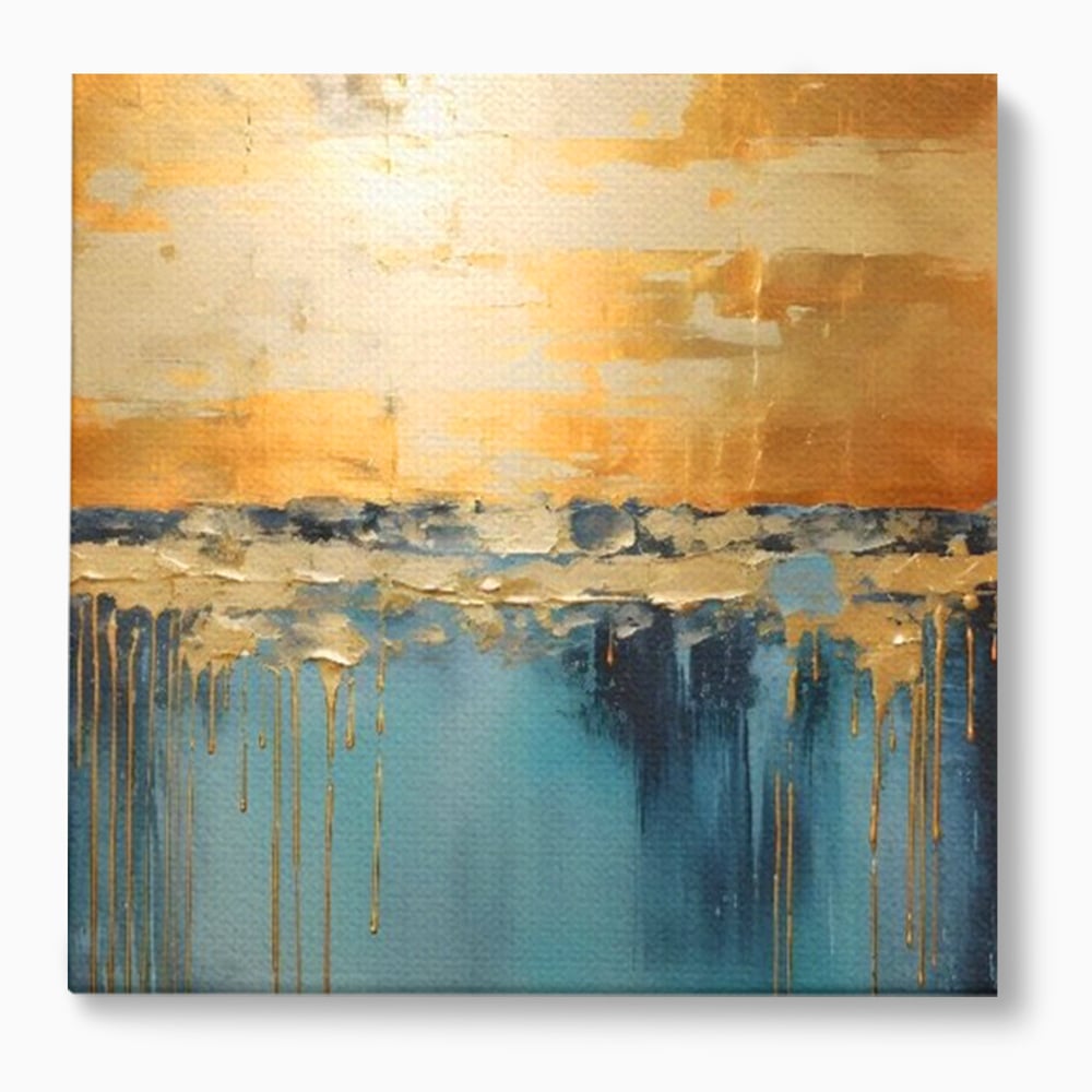 Tablou Canvas Premium LuxCanva® A1643, Blue Contrast ,  Living, Decorativ, Abstract, Cromatic, Dormitor, Culori Vibrante