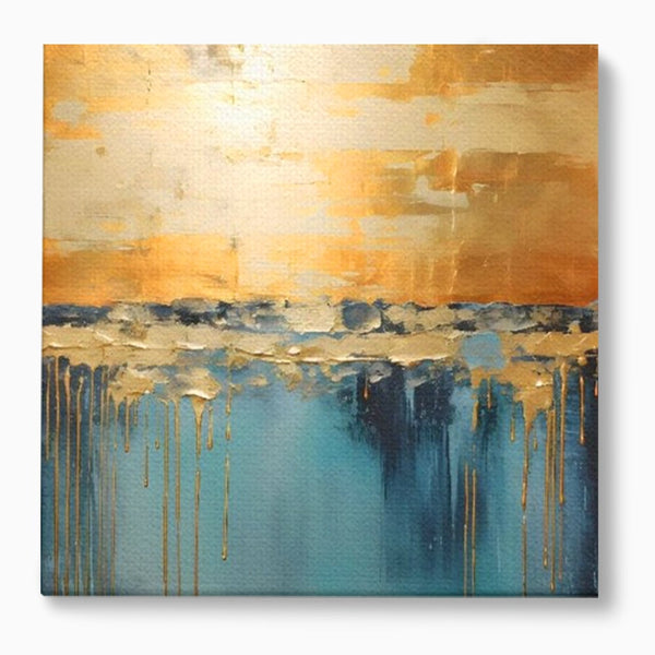 Tablou Canvas Premium LuxCanva® A1643, Blue Contrast ,  Living, Decorativ, Abstract, Cromatic, Dormitor, Culori Vibrante