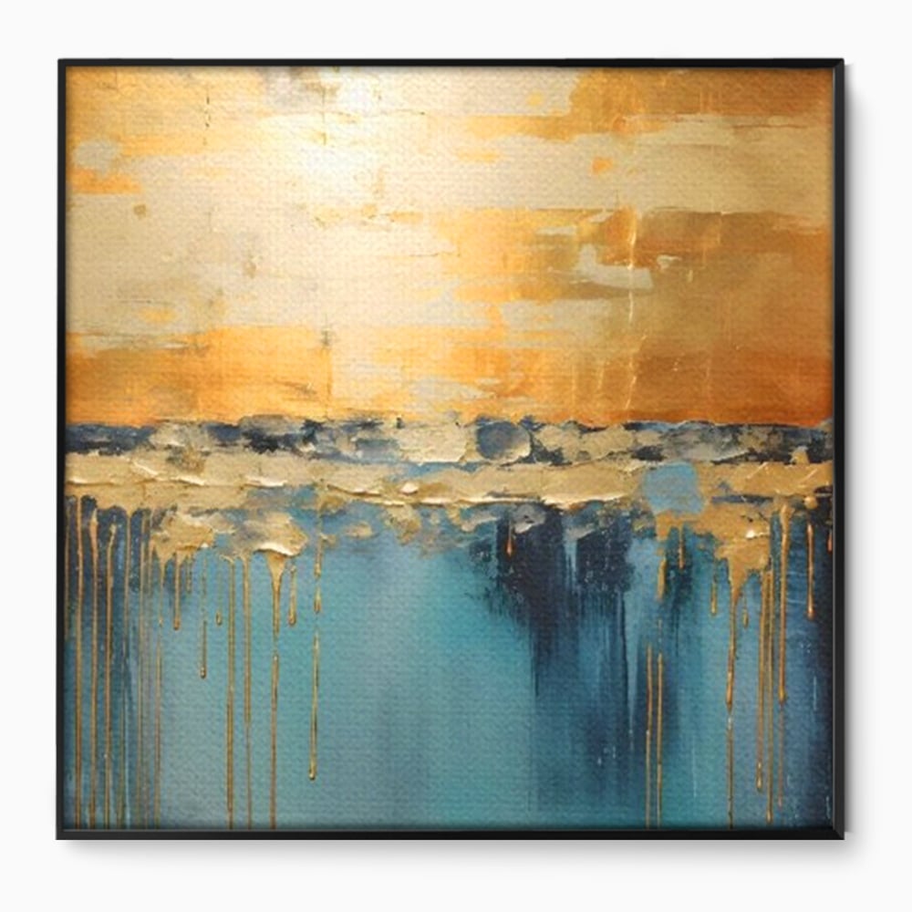 Tablou Canvas Premium LuxCanva® A1643, Blue Contrast ,  Living, Decorativ, Abstract, Cromatic, Dormitor, Culori Vibrante