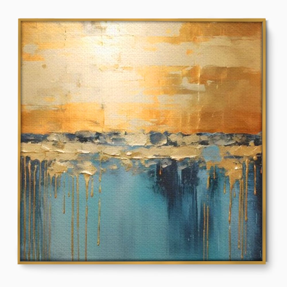 Tablou Canvas Premium LuxCanva® A1643, Blue Contrast ,  Living, Decorativ, Abstract, Cromatic, Dormitor, Culori Vibrante
