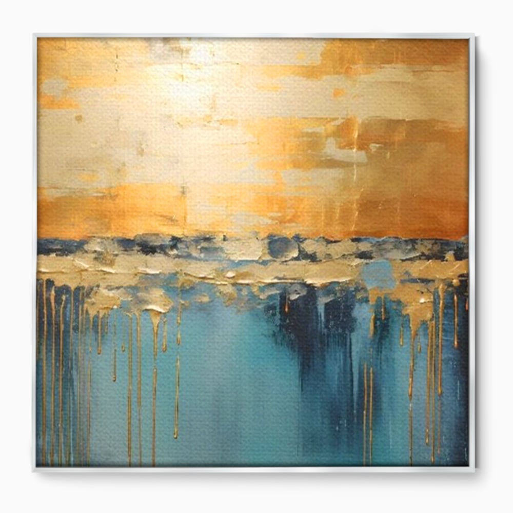 Tablou Canvas Premium LuxCanva® A1643, Blue Contrast ,  Living, Decorativ, Abstract, Cromatic, Dormitor, Culori Vibrante