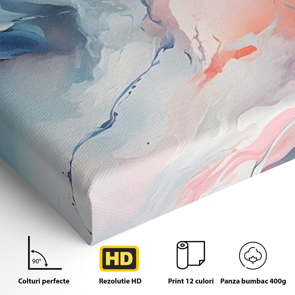Tablou Canvas Premium LuxCanva® A1644, Pink Contrast , Dormitor, Decorativ, Landscape, Cromatic, Living, Culori Vibrante