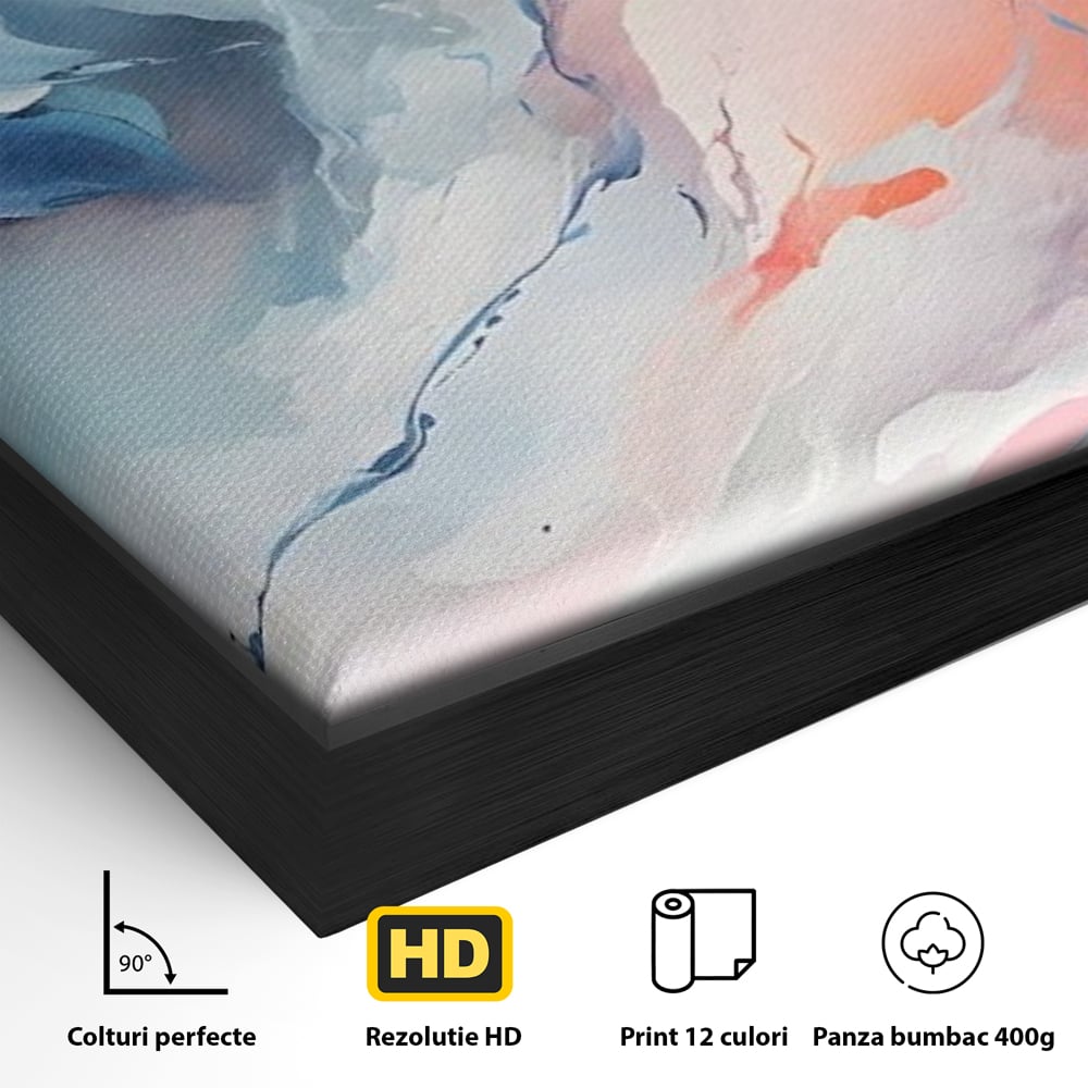 Tablou Canvas Premium LuxCanva® A1644, Pink Contrast , Dormitor, Decorativ, Landscape, Cromatic, Living, Culori Vibrante