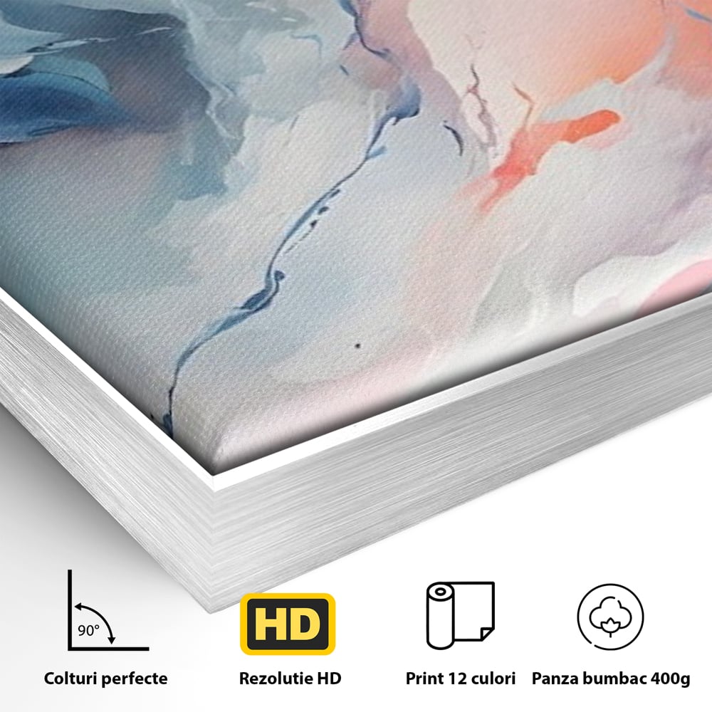 Tablou Canvas Premium LuxCanva® A1644, Pink Contrast , Dormitor, Decorativ, Landscape, Cromatic, Living, Culori Vibrante