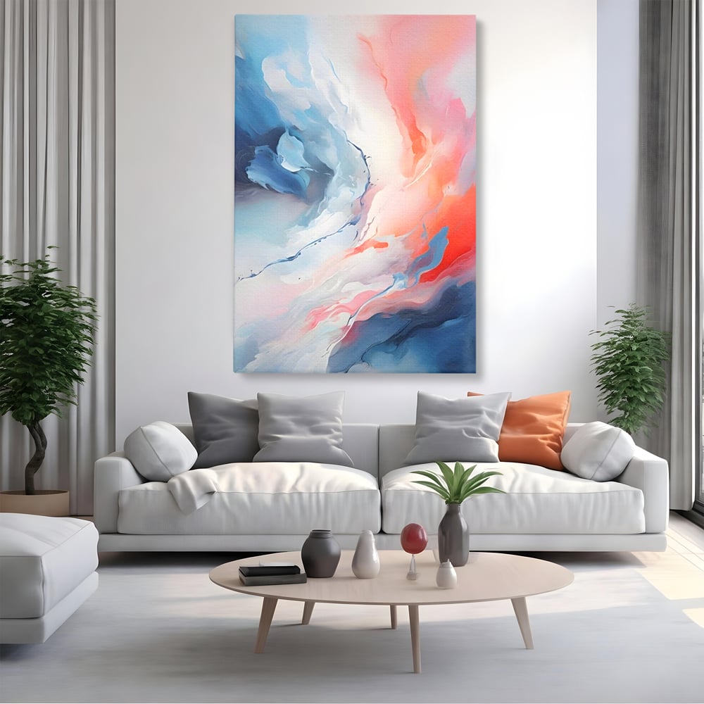Tablou Canvas Premium LuxCanva® A1644, Pink Contrast , Dormitor, Decorativ, Landscape, Cromatic, Living, Culori Vibrante