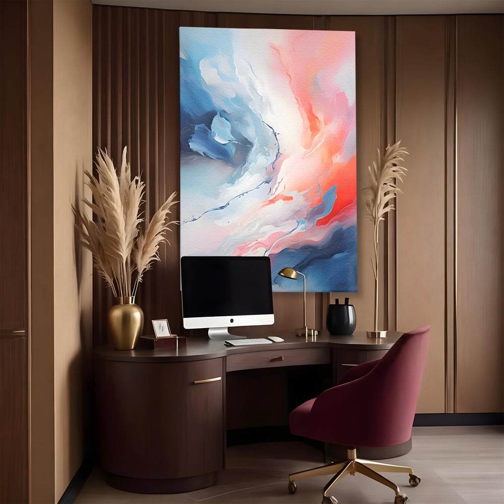 Tablou Canvas Premium LuxCanva® A1644, Pink Contrast , Dormitor, Decorativ, Landscape, Cromatic, Living, Culori Vibrante